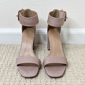 Aerosoles NWOT Pink Glitter Sandal Heels